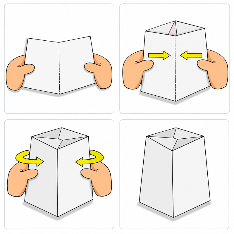 Popcornbox mit Automatikboden und glattem Rand