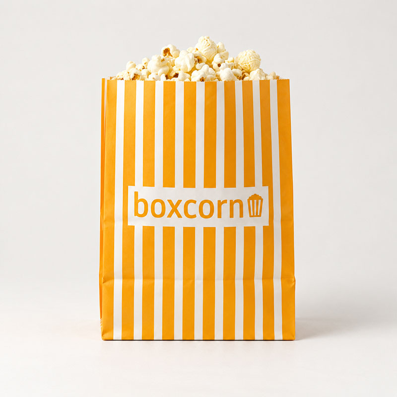 Sachet à fond bloc avec logo personnalisé